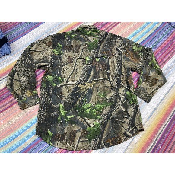 Remington Hunting Button Down Vented Shirt Realtree Green Hardwoods Camo Mens M - Picture 5 of 7